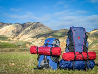Camping gear organized for packing - solo camping for two packing checklist